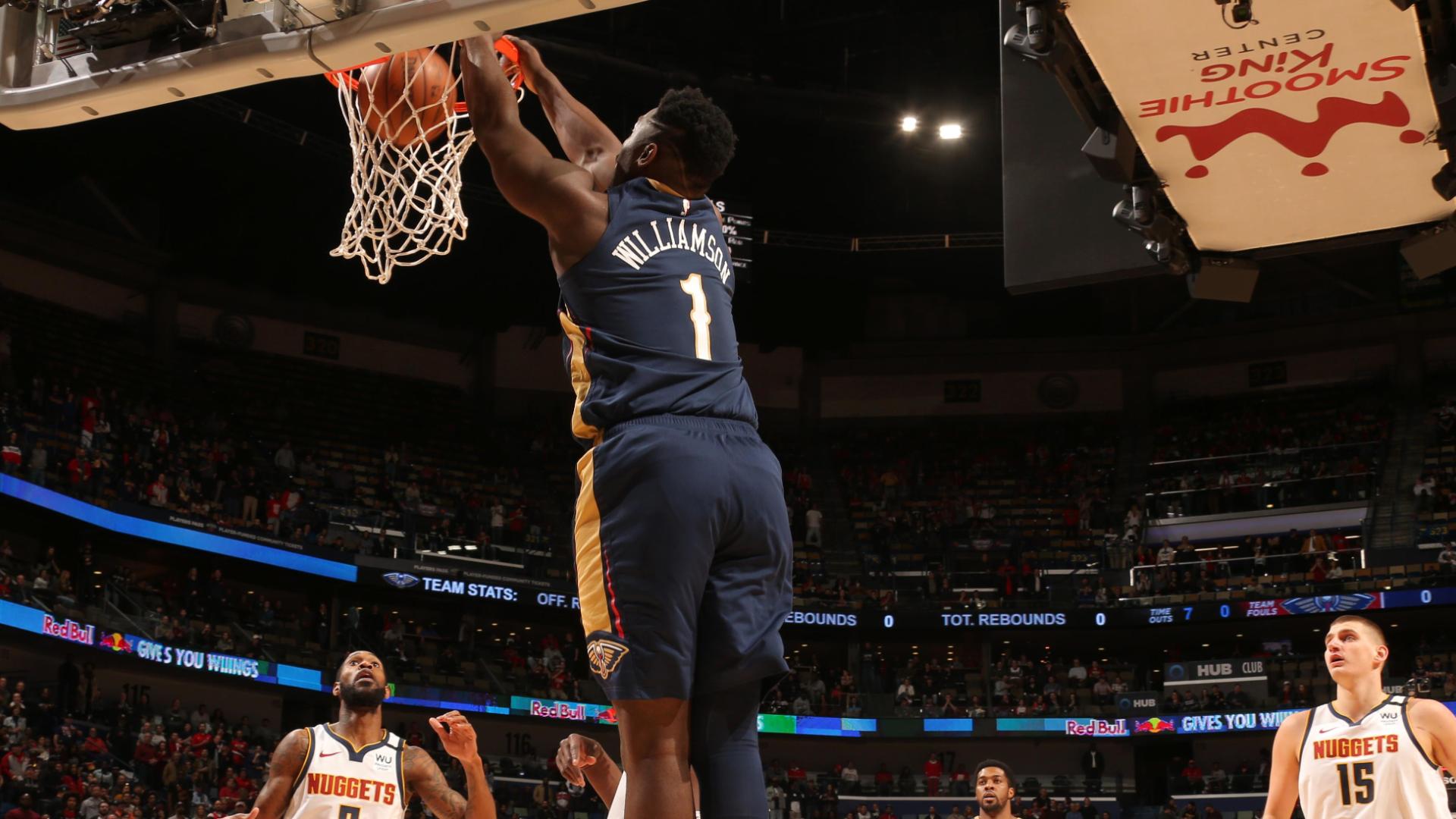 Zion gets his first dunk in NBA