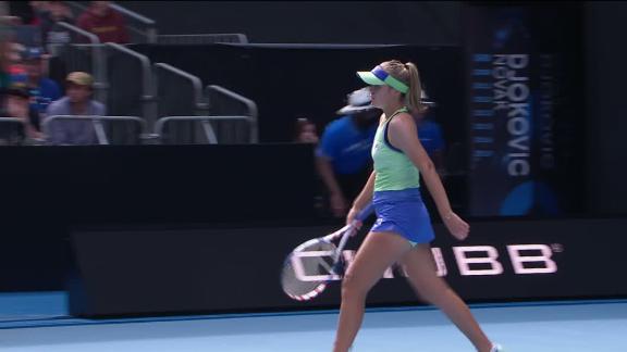 Kenin takes 2nd set vs. Coco