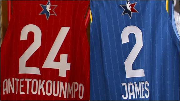 All-Star jerseys pay tribute to Kobe and Gianna Bryant - ESPN Video