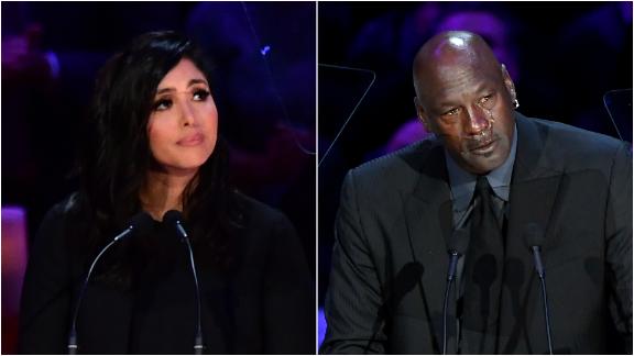 Kobe Bryant And Gianna Honored by Vanessa, Shaq & MJ at Memorial