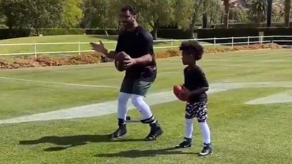 Russell Wilson Has Future & Ciara's Son Making One-Handed Catches