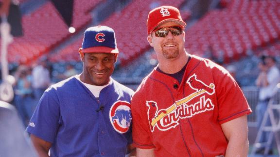 Mark McGwire and Sammy Sosa amidst the - Baseball In Pics