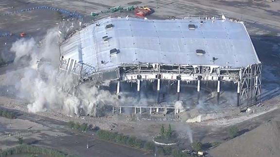 The Palace of Auburn Hills is officially no more after the remains of the  building were imploded