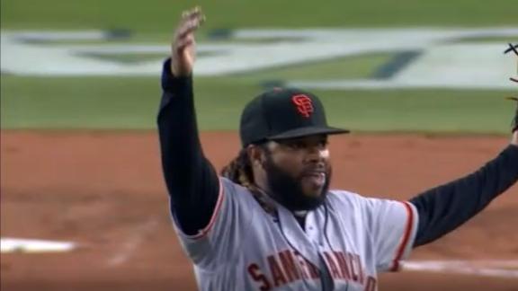 Johnny Cueto had Hunter Pence slow down his home run trot 🤣🤣🤣 (via