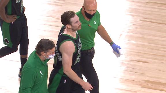 Hayward exits Celtics' Game 1 win with ankle sprain