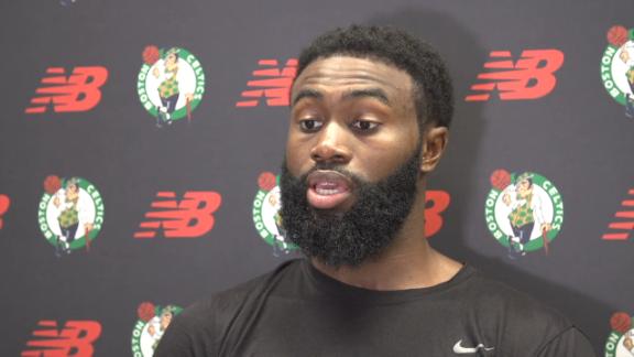 Celtics' Jaylen Brown says he's skeptical NBA owners will back up