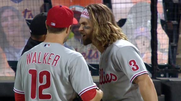 Phillies star Bryce Harper ejected arguing fair-foul call - ESPN