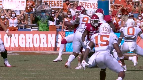 Oklahoma 53 45 Texas Oct 10 2020 Final Score ESPN