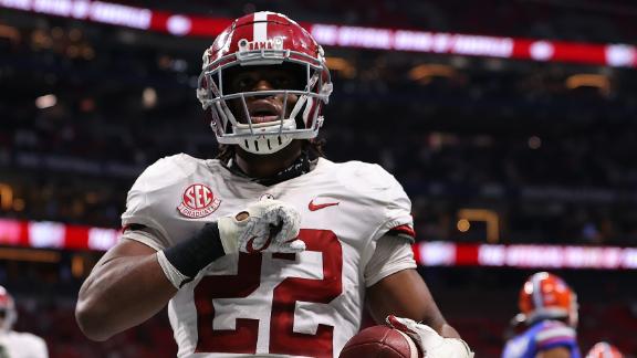 Najee Harris accounts for 245 yards, five TDs as Bama wins SEC title