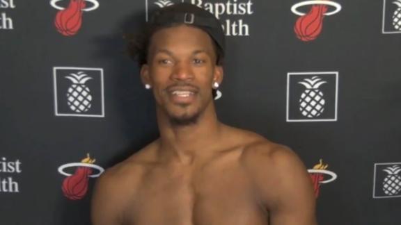 Bam takes issue with Jimmy's shirtless news conference