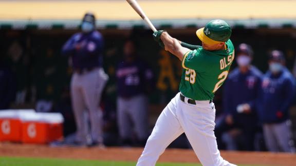 A's Billy Beane, Bob Melvin discuss Matt Olson's injury