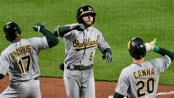 A's extend win streak to 13 with 7-2 victory over Orioles