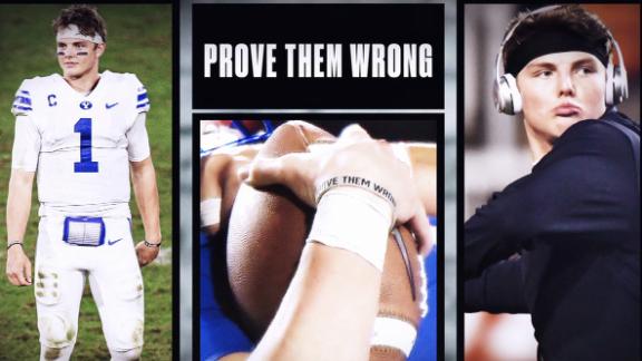 The story behind Zach Wilson's 'Prove them wrong' wristband