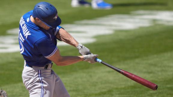 Randal Grichuk drives in 5, Jays beat A's 10-4 for series split