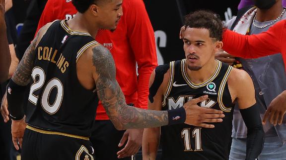 Trae tallies 25 points, 18 assists as Hawks take Game 4 to even series