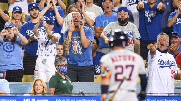 Dodgers Fans Fill Section at Astros' Stadium to Chant 'CHEATERS!