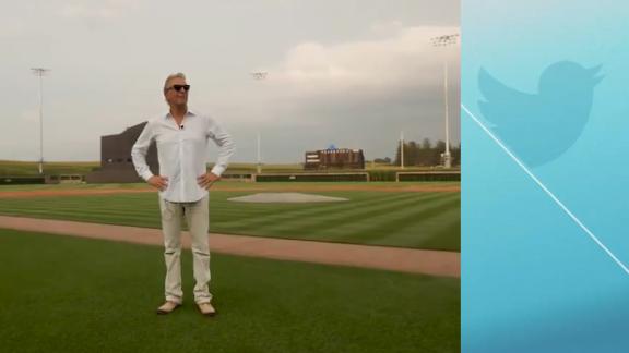 Kevin Costner in awe as he visits MLB's Field of Dreams