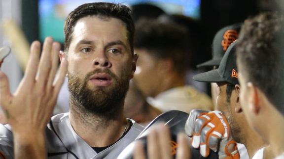 Giants' Longoria on injured list with hand injury, Gausman to COVID IL