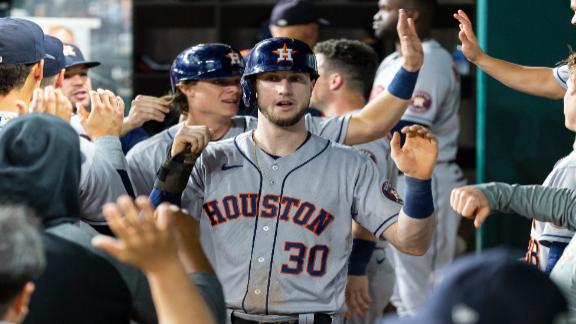 Michael Brantley bats 0-for-4 in his Astros return after shoulder surgery -  ABC13 Houston