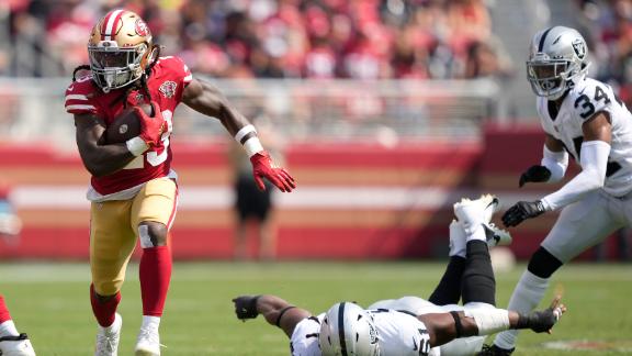 49ers use QB platoon to beat Raiders 34-10 - ABC7 Los Angeles