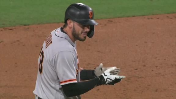 San Diego Padres catcher Victor Caratini throws to first for the out on San  Francisco Giants' LaMonte Wade Jr. during the second inning of a baseball  game Wednesday, Sept. 22, 2021, in