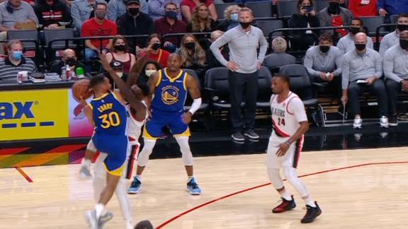 'Not this year!' Blazers broadcaster calls out Steph Curry non-call