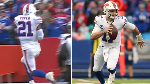 Poyer's INT, Allen's rushing TD ice game for Bills