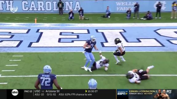 Sam Howell takes it himself for an 18-yard rushing TD