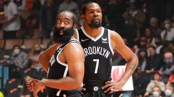 KD and Harden combine for 59 to propel Nets past Raptors