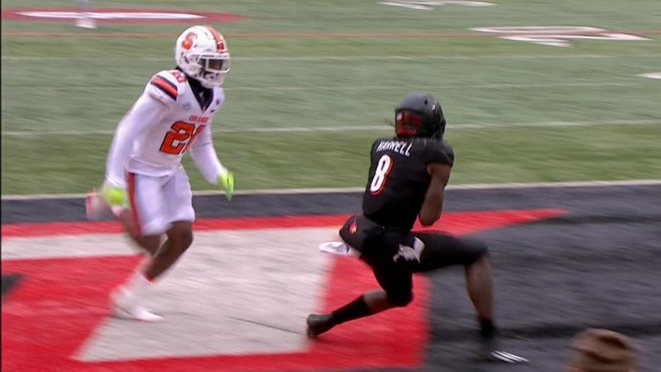 Lamar Jackson is overwhelmed after having his jersey retired by Louisville