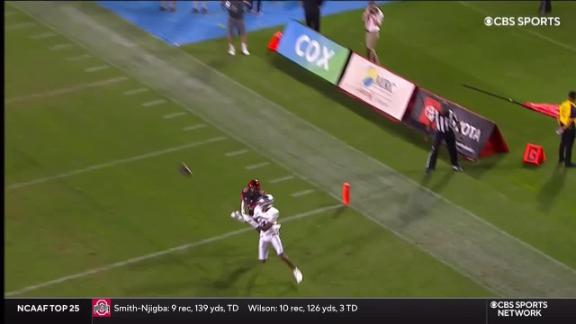 Carson Strong airs it out for 28-yard touchdown pass