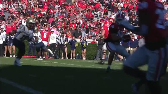 Georgia DL Jordan Davis scores a touchdown vs Charleston Southern 