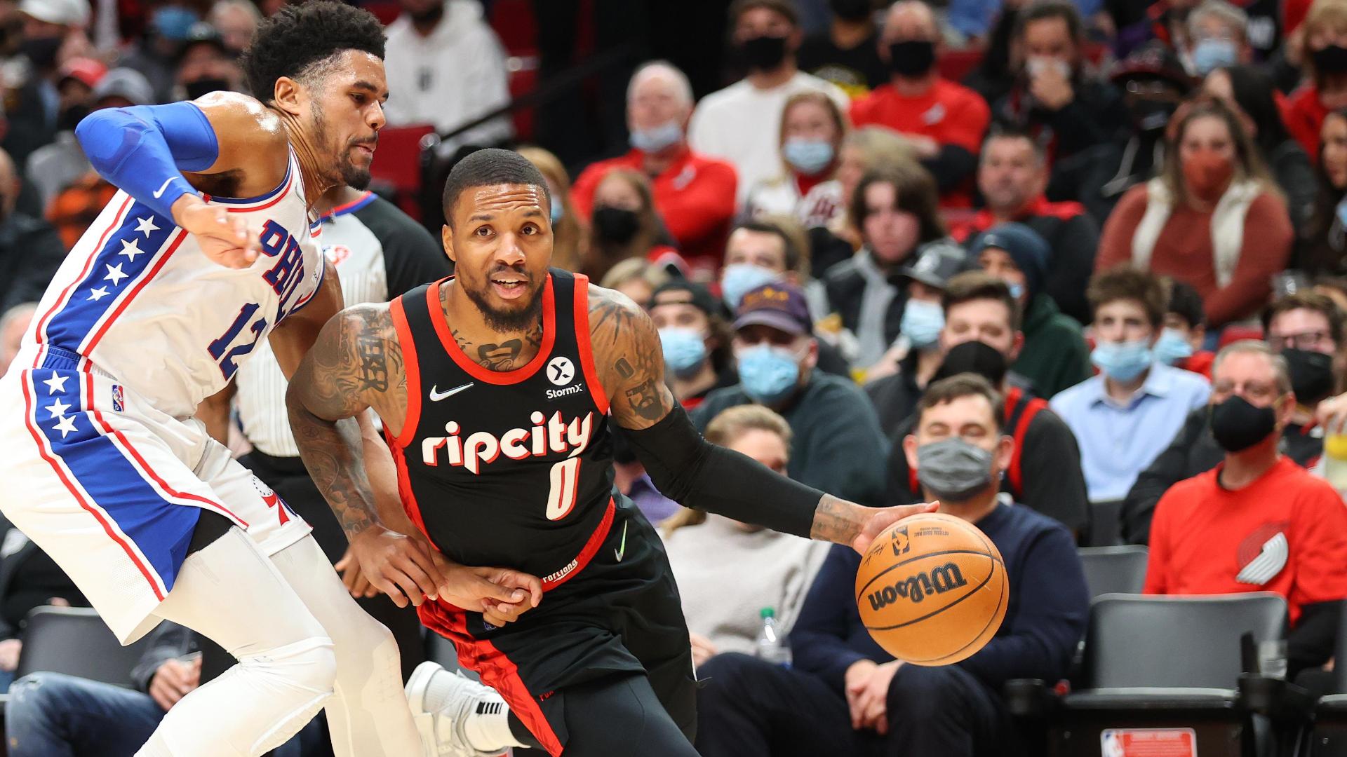 Lillard Has Season-high 39 Points, Trail Blazers Beat 76ers - 6abc ...