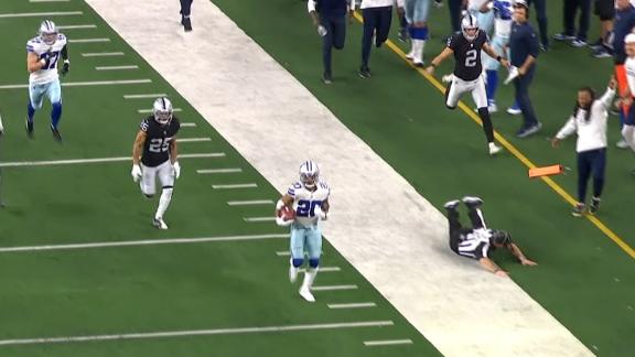 Ref can't keep up with Tony Pollard's 100-yard house call