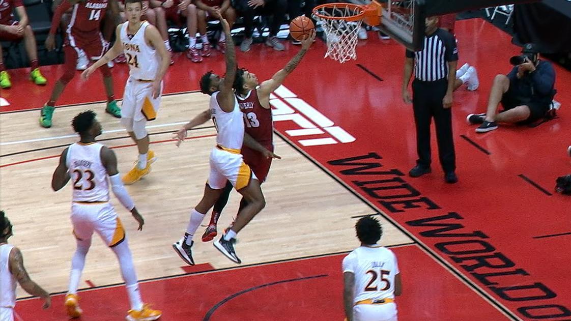 Berrick JeanLouis secures the upset win for Iona with huge block