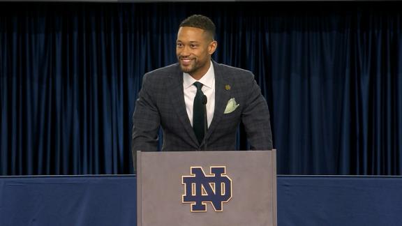 An emotional Marcus Freeman vows to work tirelessly for Notre Dame