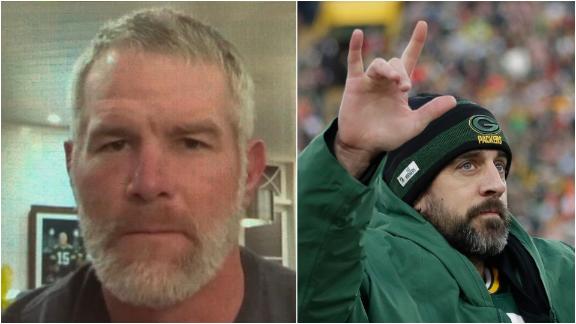 Favre congratulates Rodgers after QB breaks his Packers record