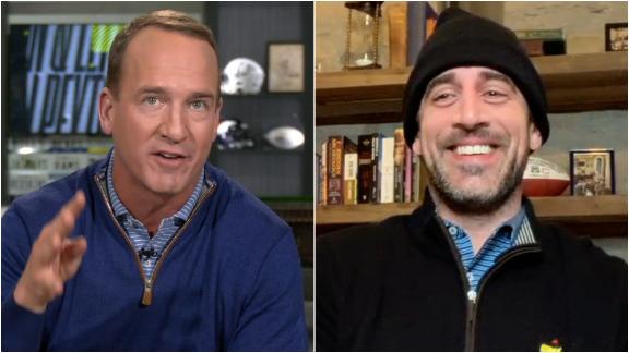Aaron Rodgers wants to know why Peyton never grew a mustache