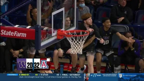 Bennedict Mathurin sets up a four-point play opportunity for Arizona