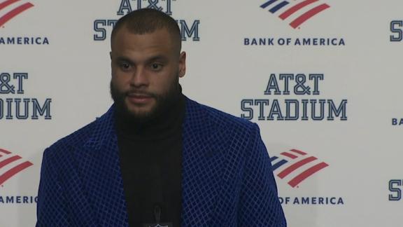 Dak cracks up reporters with quip about referees