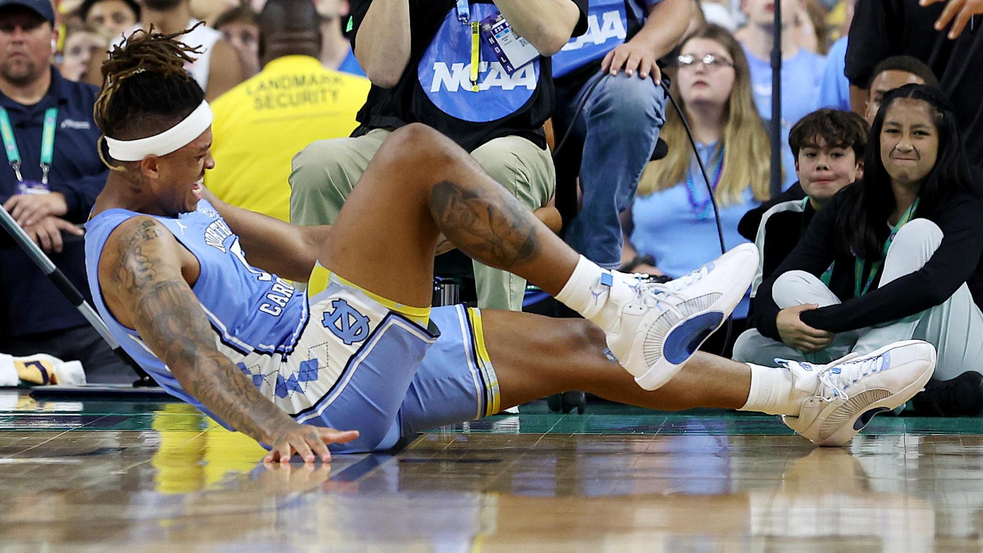 Bacot injures his ankle again in final minute of championship game