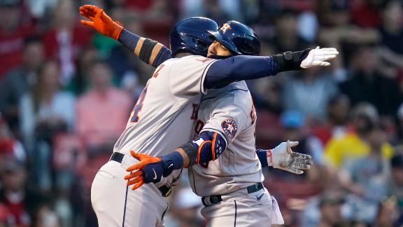 Astros pummel the Red Sox with 5-HR inning