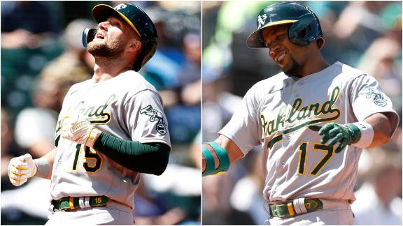 Seth Brown, Elvis Andrus provide power for A's offense