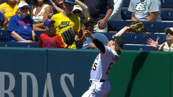 Suwinski takes away a HR, but can't hang on for catch-of-the-year candidate