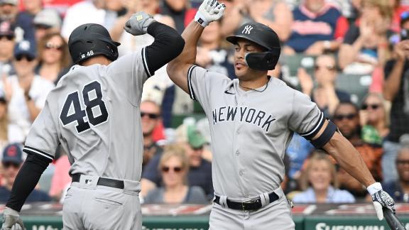 Rizzo, Stanton homer as Yankees win 6-1, sweep 2 from Guards