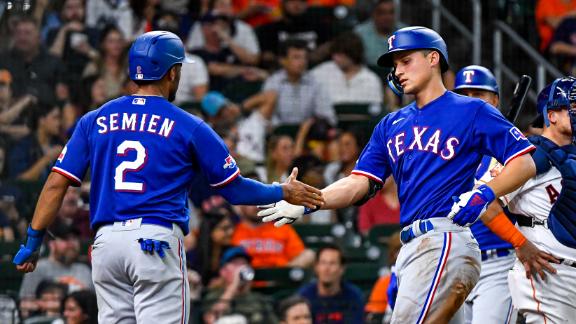 Diaz hits slam, Astros tag Pérez, rally past Rangers 7-5