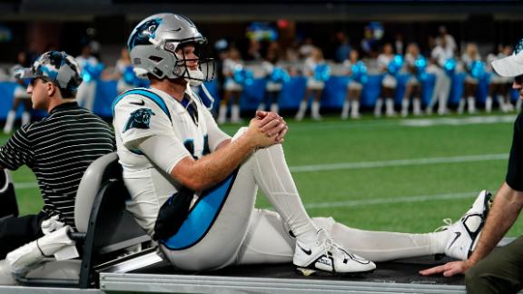 Panthers' kicker injures himself in warmups before game vs. Bills