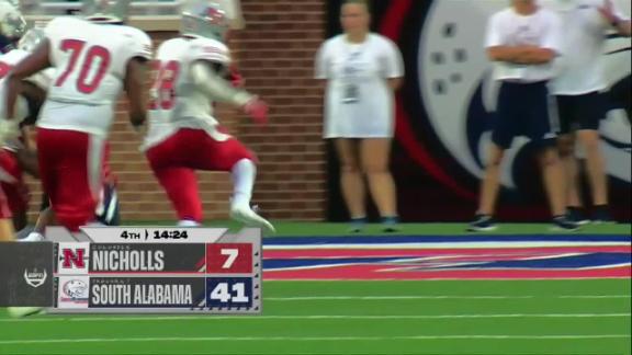 Nicholls 7-48 South Alabama (Sep 3, 2022) Final Score - ESPN