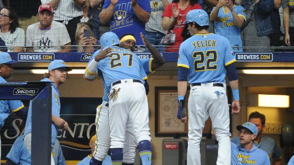 Adames, Woodruff lead Brewers to 4-1 victory over Yankees - ABC7