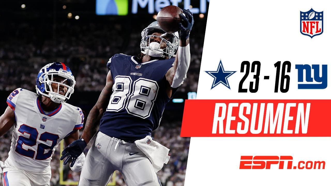 Cowboys 23-16 Giants (26 de Sep., 2022) Resultado Final - ESPN DEPORTES